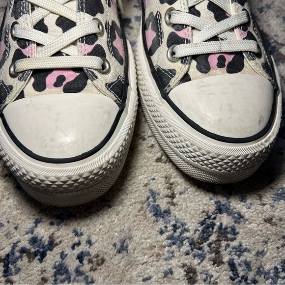 Converse Custom Chuck Taylor All Star Lift Platform By You Pink Cow Sneakers - Picture 7 of 11